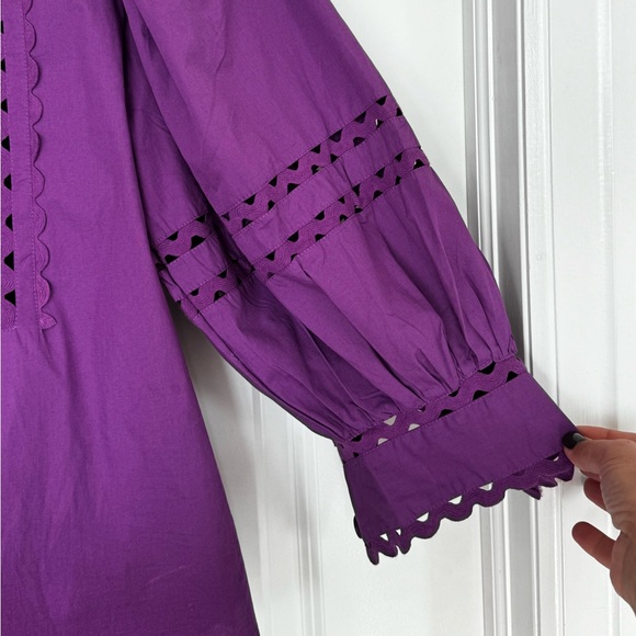 Purple like new Antik Batik size small 38 button up top - Picture 5 of 6